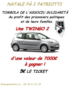 Tombola de l'Associu Solidarita: Les billets sont en vente Tombola de l'Associu Solidarita: Les billets sont en vente