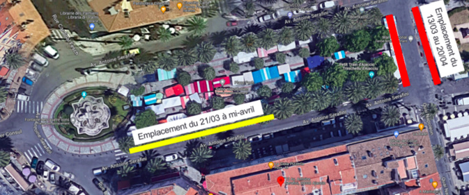 Ajaccio : La station de taxi déménage temporairement sur la place Foch 