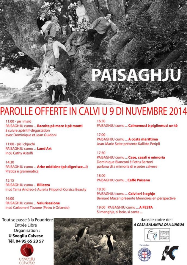 Début des journées « Parolle offerte » le 9 novembre à Calvi Début des journées « Parolle offerte » le 9 novembre à Calvi