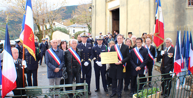 Le 11-Novembre à Santa-Maria di Lota avec une délégation du Charles-de-Gaulle