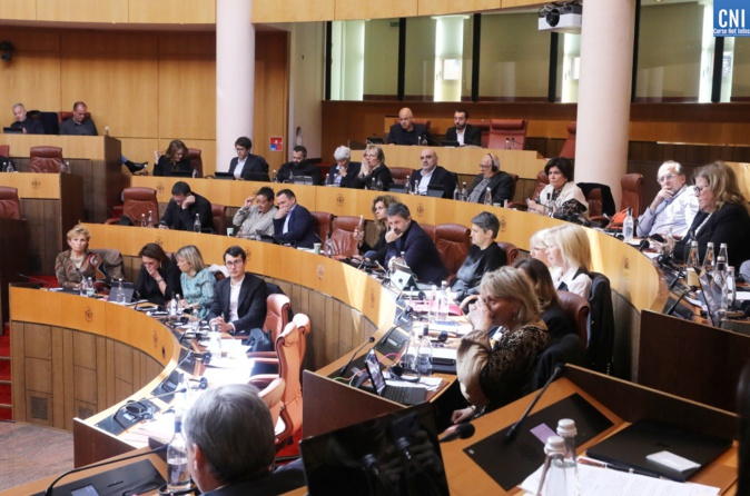 L’hémicycle de l’Assemblée de Corse. Photo Michel Luccioni. L’hémicycle de l’Assemblée de Corse. Photo Michel Luccioni.