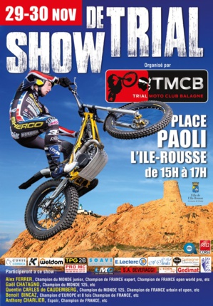 Show de trial gratuit les 29 et 30 novembre à L'Ile-Rousse Show de trial gratuit les 29 et 30 novembre à L'Ile-Rousse
