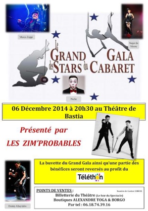 Bastia : Le grand gala des "stars du cabaret" en faveur du Téléthon