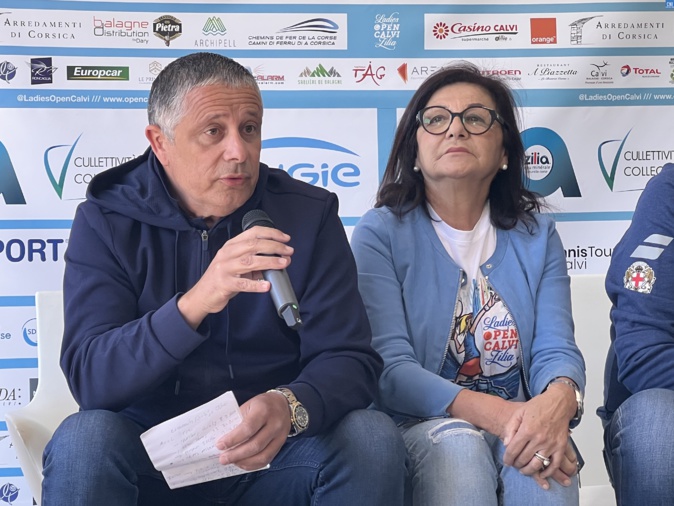 Didier Bicchieray, adjoint au maire de Calvi en charge du sport et Françoise Ciavaldini, présidente du Tennis Club de Calvi