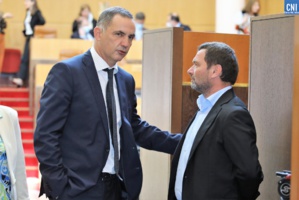 Gilles Simeoni et Hyacinthe Vanni. Photo Michel Luccioni. Gilles Simeoni et Hyacinthe Vanni. Photo Michel Luccioni.