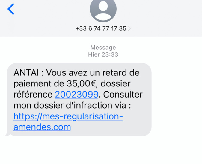 Un message revu ce mercredi par un habitant de Bastia Un message revu ce mercredi par un habitant de Bastia