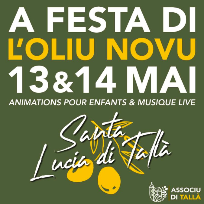 Santa Lucia di Tallà célèbre a Festa di l'oliu novu les 13 et 14 mai Santa Lucia di Tallà célèbre a Festa di l'oliu novu les 13 et 14 mai