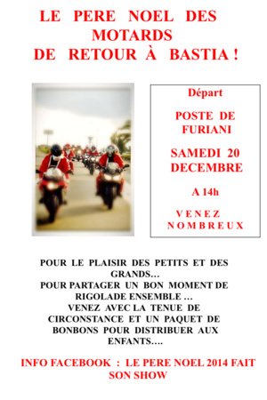 Le Père Noël des motards de retour à Bastia Le Père Noël des motards de retour à Bastia
