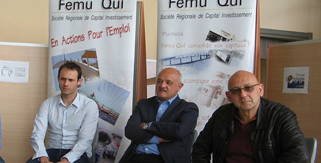 Jean-Nicolas Antoniotti (au centre) en compagnie de Ghjuvan’Carlu Simeoni et Jean-François Stefani.