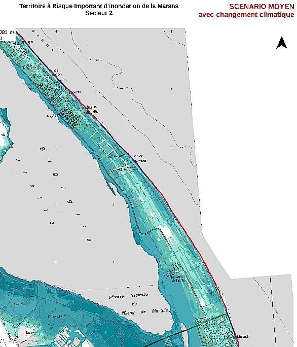 Marana : Les cartes des surfaces submersibles