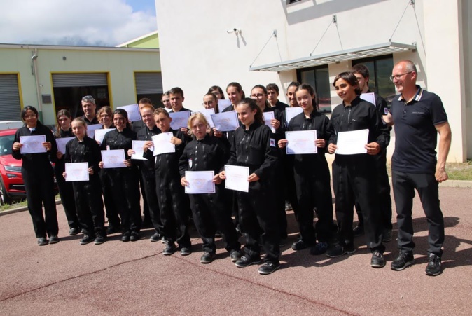 Les cadets de la sécurité civile de Haute-Corse qui ont été brevetés Les cadets de la sécurité civile de Haute-Corse qui ont été brevetés