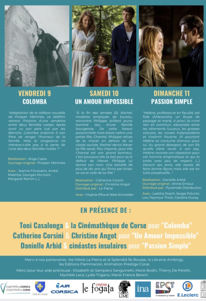 Île-Rousse : première édition des rencontres Cinelibri du 9 au 11 juin Île-Rousse : première édition des rencontres Cinelibri du 9 au 11 juin