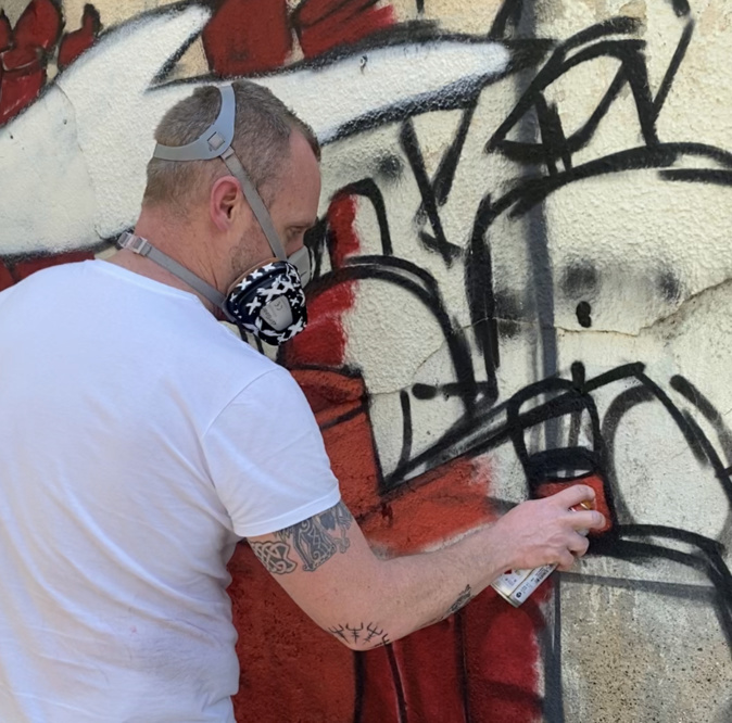 Le street artist Piombu Le street artist Piombu