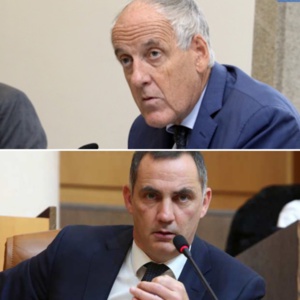 L'ex-Préfet Lelarge et Gilles Simeoni. Photo CNI. L'ex-Préfet Lelarge et Gilles Simeoni. Photo CNI.