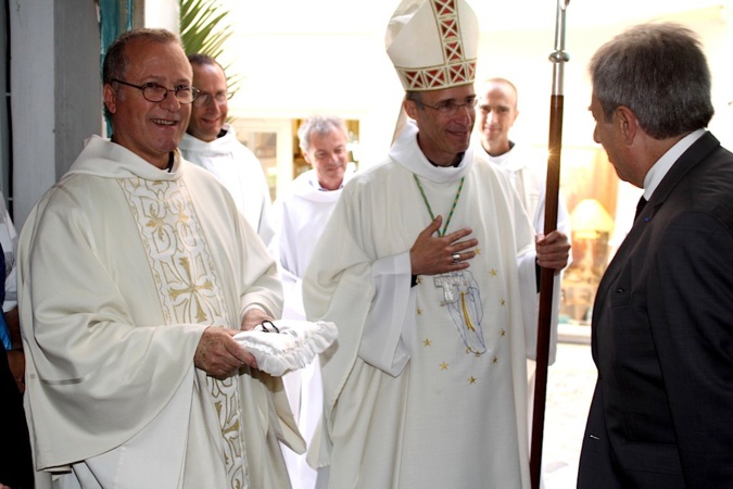 Ange-Michel Valery avait été "installé" cure-archiprêtre en octobre 2012 à Calvi par Mgr Olivier de Germay (J.-P. L Archives CNI)
