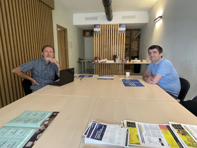 Stéphane Robbes-Pieri, le responsable de Webforce3 et Marc Marchetti-Murati de la CCI Stéphane Robbes-Pieri, le responsable de Webforce3 et Marc Marchetti-Murati de la CCI