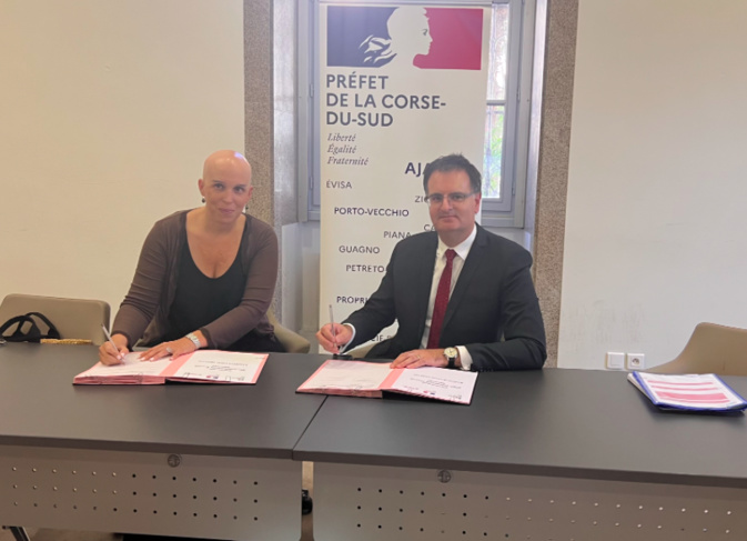 Signature de la convention entre l'association INSEME et la préfecture de Corse-du-Sud, ce mardi 4 juillet