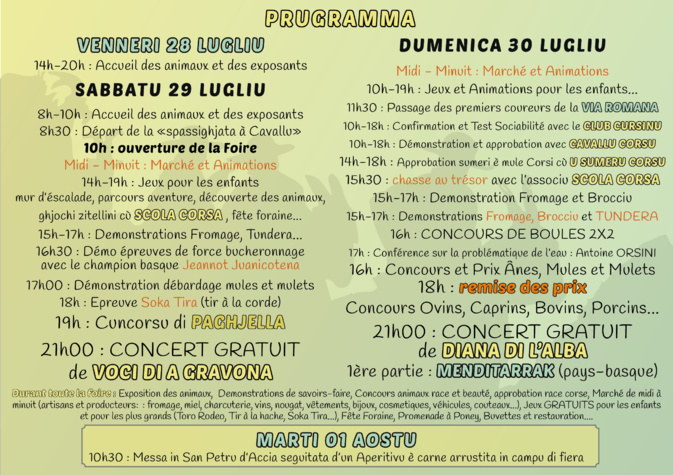La Fiera di a Bocca a u Pratu met à l'honneur l’agropastoralisme La Fiera di a Bocca a u Pratu met à l'honneur l’agropastoralisme