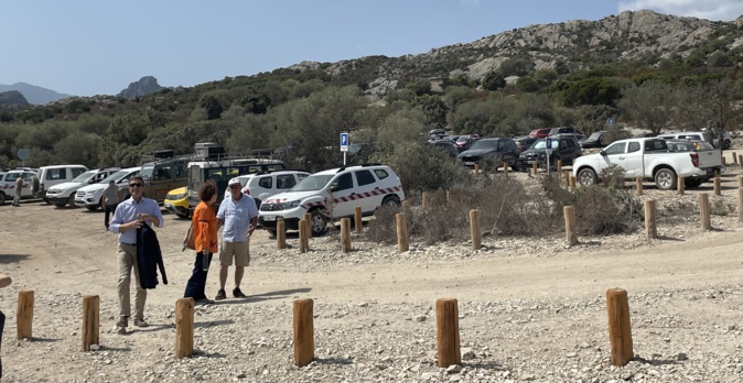 Le nouveau parking de 140 places à l'arrière de plage de Saleccia. Photo CNI. Le nouveau parking de 140 places à l'arrière de plage de Saleccia. Photo CNI.