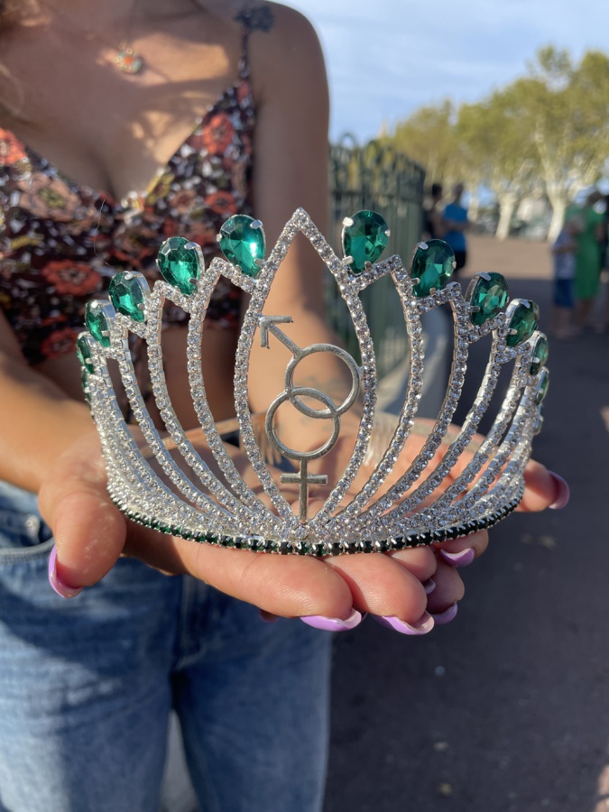 Le diadème de la miss modèle de l'égalité. Le diadème de la miss modèle de l'égalité.