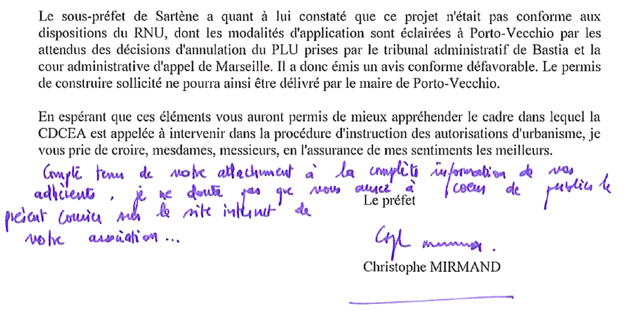 Le préfet de Corse au Levante : "Le permis de construire non conforme de Porto-Vecchio ne sera pas délivré" Le préfet de Corse au Levante : "Le permis de construire non conforme de Porto-Vecchio ne sera pas délivré"