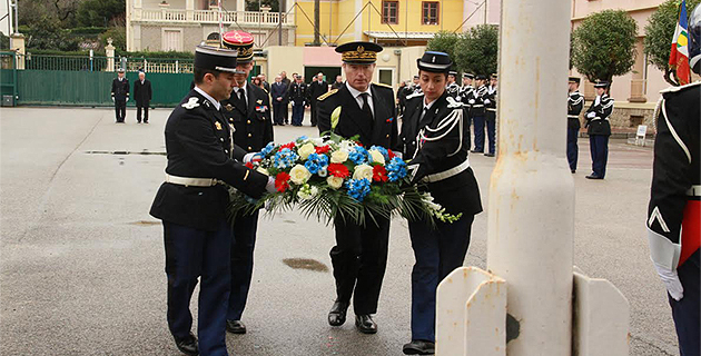Caserne Bacchiochi : Hommage aux morts de la Gendarmerie