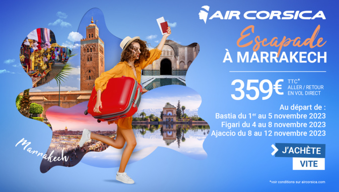 Air Corsica décolle pour Marrakech à la Toussaint