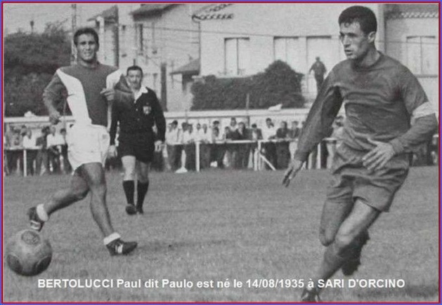 Paul Bertolucci (à droite) : Un des défenseurs légendaires du Gazelec (Amicale des anciens du GFCA)