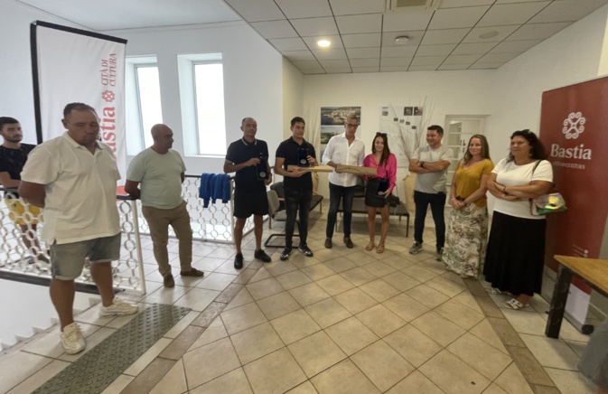 Quand Bastia fête ses champions : JP d'Angelo, Basil Jackel et Manon Venturi. Quand Bastia fête ses champions : JP d'Angelo, Basil Jackel et Manon Venturi.