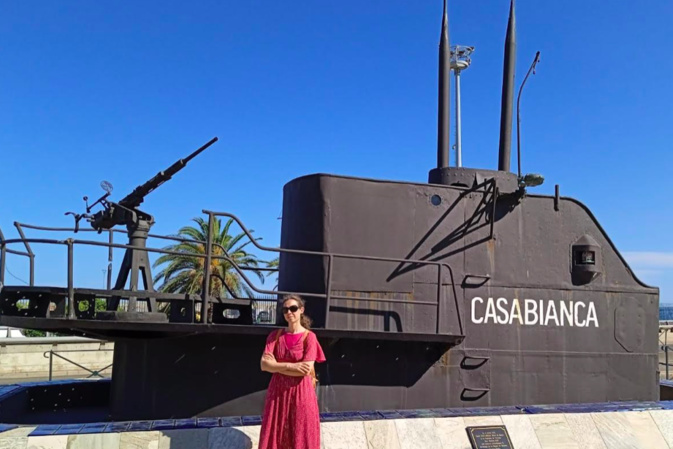 A Bastia, en août 2023, devant la copie du kiosque du Casabianca A Bastia, en août 2023, devant la copie du kiosque du Casabianca