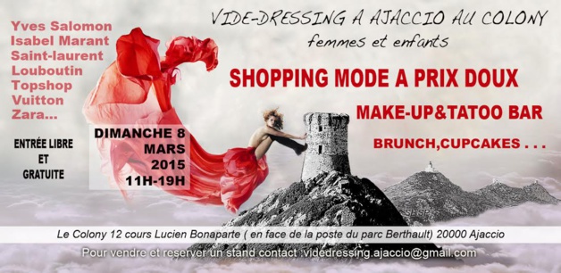 Vide-dressing mode le 8 mars à Ajaccio Vide-dressing mode le 8 mars à Ajaccio