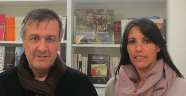 Michel Stefani, conseiller territorial Front de Gauche, président des Chemins de fer de la Corse, et Julie Boccheciampe, militante associative et commerçante.