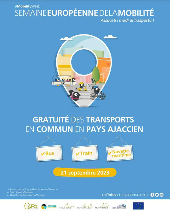Semaine de la mobilité : Transports en commun gratuits à Ajaccio ce 21 septembre