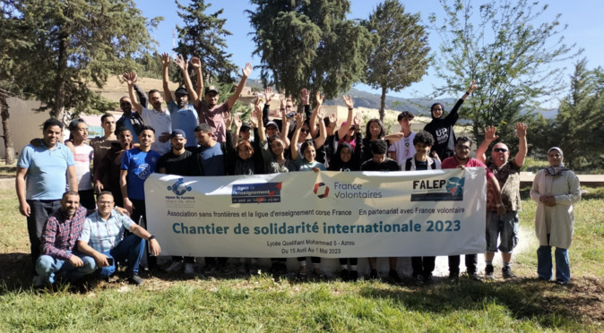 12 jeunes insulaires et 2 éducateurs faisaient partie de ce chantier de solidarité internationale au Maroc.