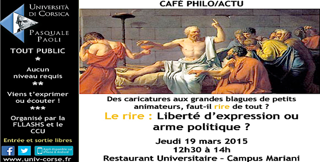 Café-philo à l'Université : "Le rire, liberté d'expression ou arme politique?"
