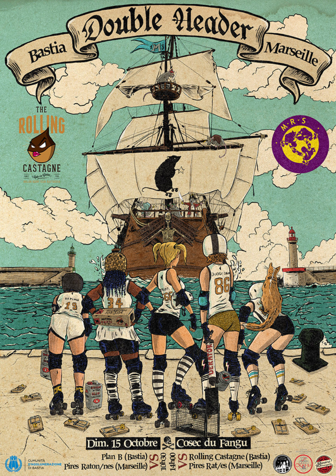 Double Header du Roller Derby Club Bastiacciu ce dimanche à Bastia Double Header du Roller Derby Club Bastiacciu ce dimanche à Bastia