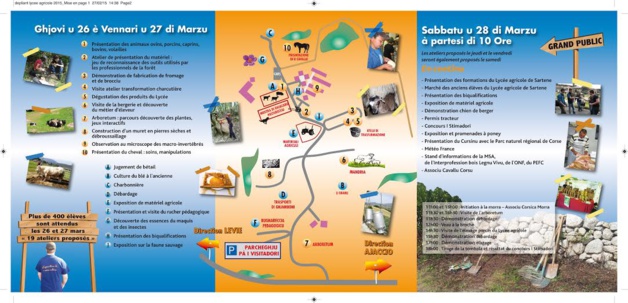 Le salon des métiers agricoles pour fêter les 30 ans du lycée agricole de Sartene Le salon des métiers agricoles pour fêter les 30 ans du lycée agricole de Sartene