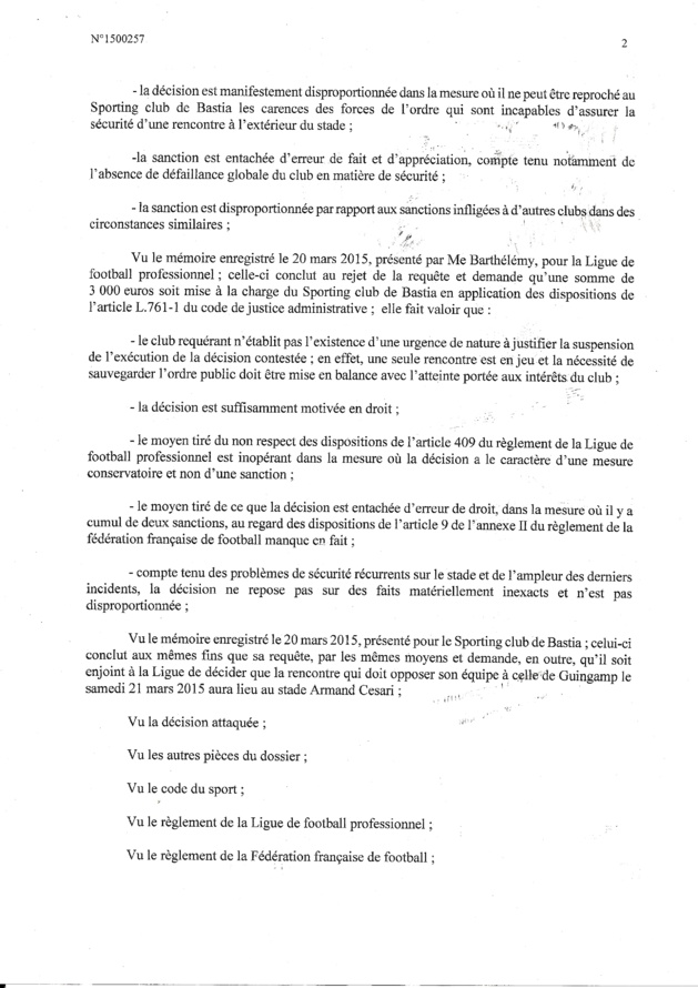 Sporting-Guingamp se jouera à Istres : Le référé-suspension du club rejeté Sporting-Guingamp se jouera à Istres : Le référé-suspension du club rejeté