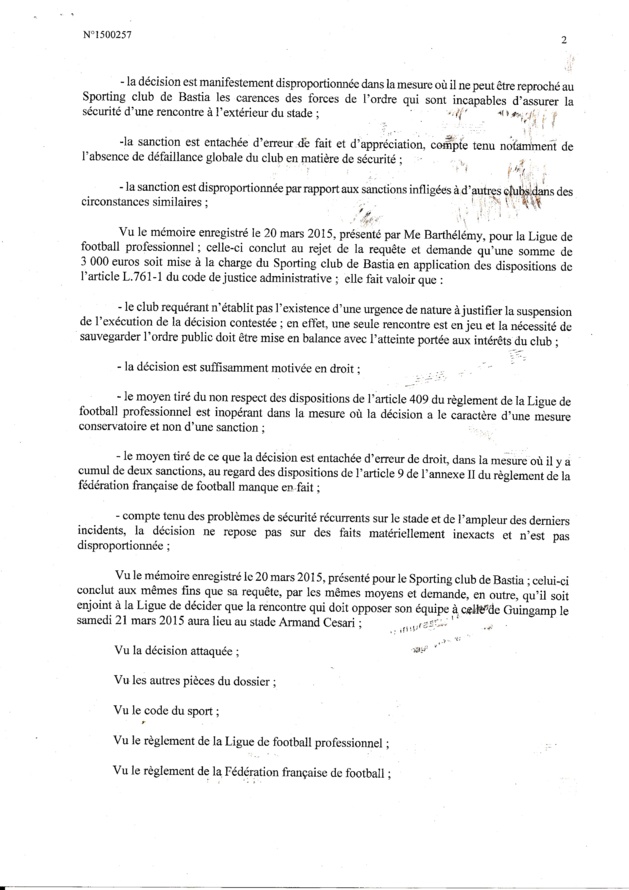 Sporting-Guingamp se jouera à Istres : Le référé-suspension du club rejeté Sporting-Guingamp se jouera à Istres : Le référé-suspension du club rejeté