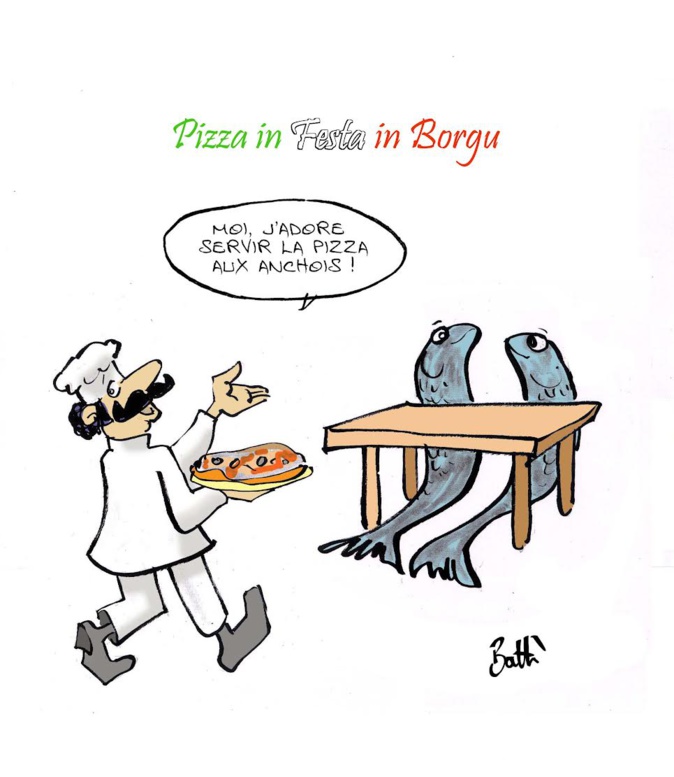 L'actualité corse vue par Battì : Pizza en fête à Borgu
