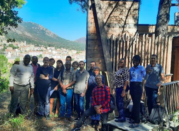 Les membres du projet sur la plateforme expérimentale de l’école d’ingénieurs Paoli Tech – Corté - Université de Corse