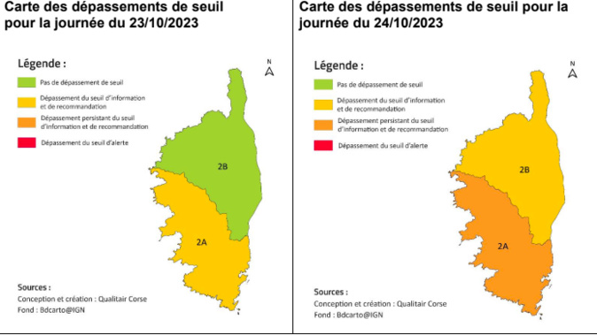 Carte de l'evoluito de l'épisode