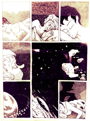 Il regarde pensif les astres, ne veut pas la déranger