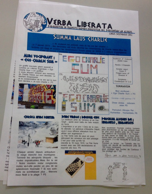 Les élèves de l’Académie de Corse ont fait leur "Une" pour la semaine de la presse à l’école