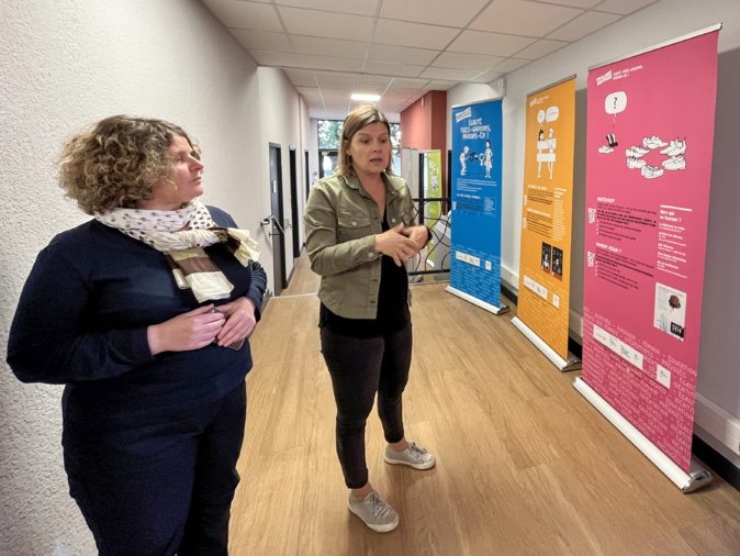 Laura Abrani et Audrey Franchi font visiter les lieux lors de la journée porte ouverte © LH Laura Abrani et Audrey Franchi font visiter les lieux lors de la journée porte ouverte © LH