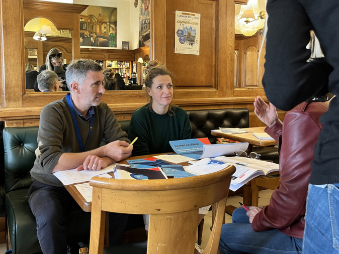 Une conférence de presse des membres du CNDP avait lieu au Palais des Glaces © LH Une conférence de presse des membres du CNDP avait lieu au Palais des Glaces © LH