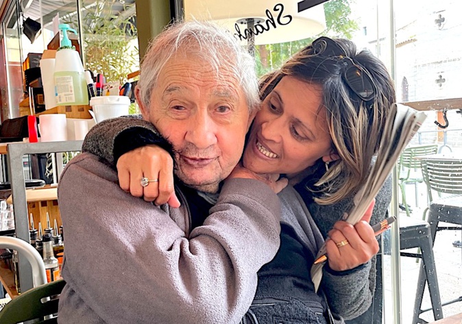 Avec sa fillle Manuela Avec sa fillle Manuela