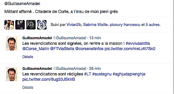 Ghjuventù Indipendentista : Fin de la grève de la faim et de l'occupation 