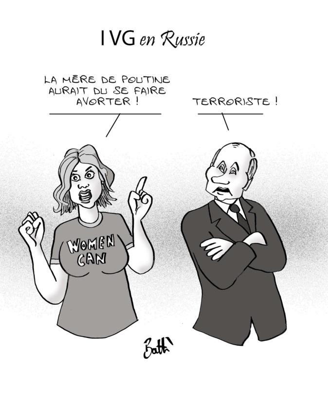 Le dessin de Battì : IVG en Russie Le dessin de Battì : IVG en Russie