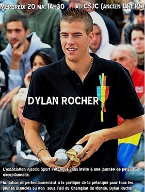 Ajaccio : Dylan Rocher avant le le festival International à pétanque Ajaccio : Dylan Rocher avant le le festival International à pétanque